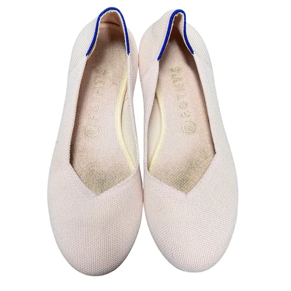 Rothy's The Flat Womens Shoes Round Toe Slip On Knit Ballet Light Pale Pink 9 - Image 4