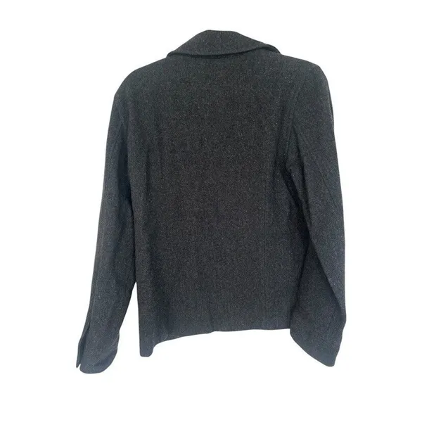 AMERICAN EAGLE Charcoal Grey Wool Peacoat‎ Jacket Coat Size Medium Womens Pocket - Image 3