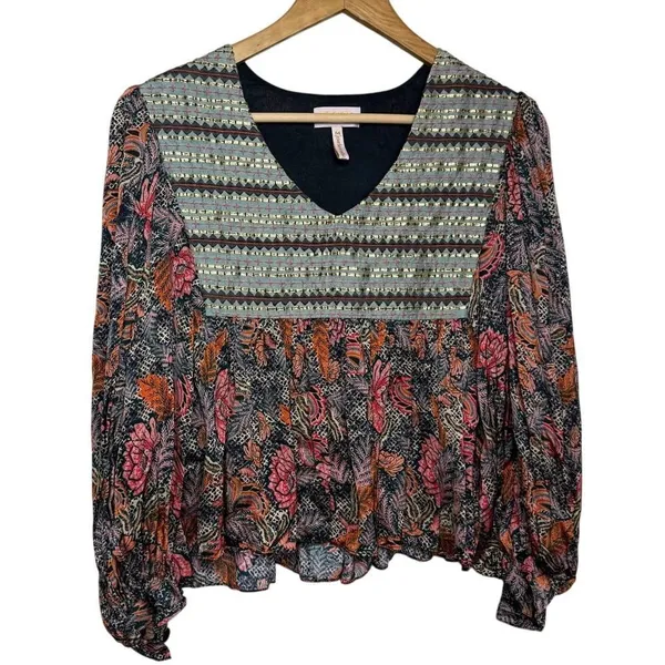 Anthropologie Verb Pallavi Long Sleeve Flowy Blouse Sz. M - Image 2