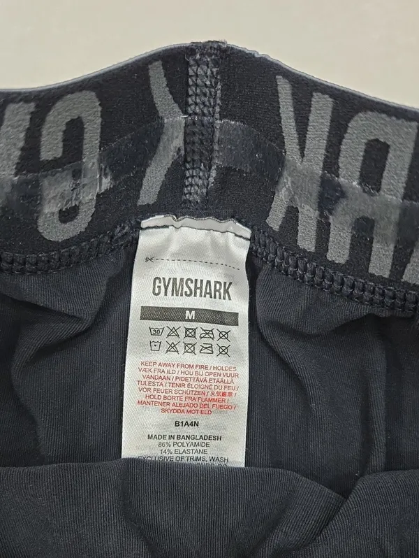New Gymshark Black Fit Seamless Cycling Shirts Size M - Image 5