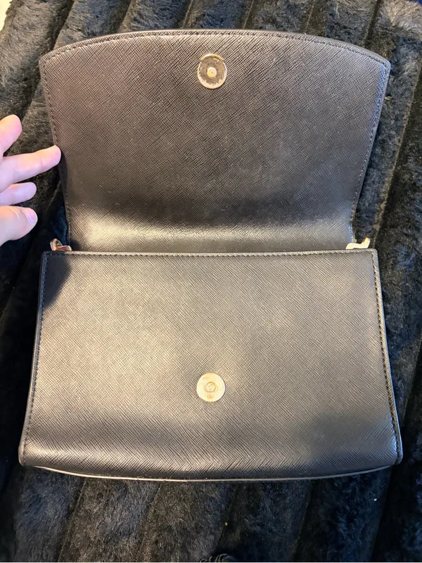 kate spade Navy Blue Saffiano Leather Crossbody with Gold Chain - Image 7