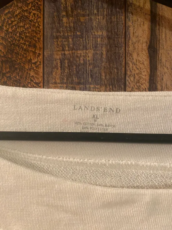 NWT Lands End women's long sleeve pullover off white size XL - Image 7