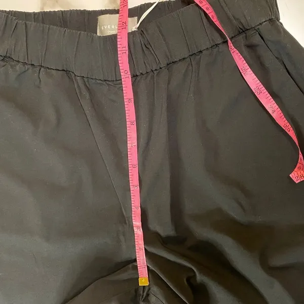 Everlane Women's Black High Waisted Wide-Leg Cotton Pants Size M‎ - Image 10