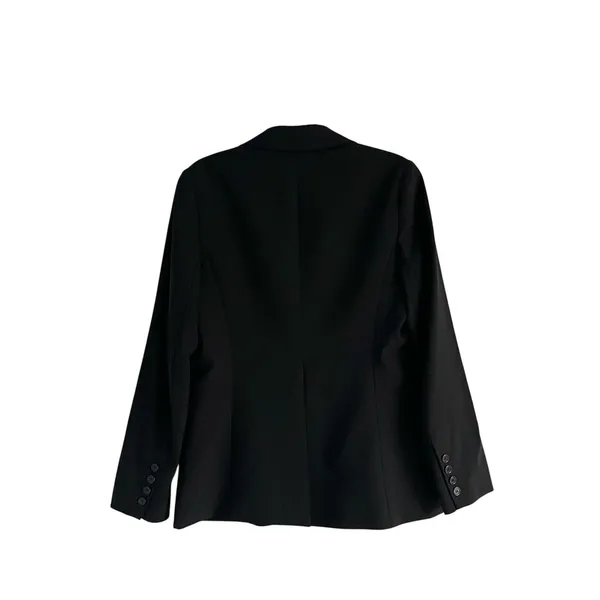 Theory Wool Blazer Black Size 12 Minimalist Quiet Luxury Old Money Jacket chic - Image 4