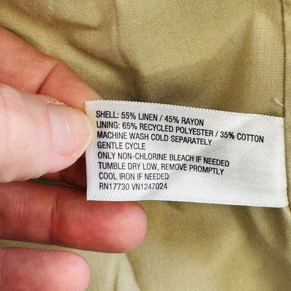 A New Day Linen‎ Blend Oversize Blazer Casual Work Office Career Jacket Beige M - Image 4