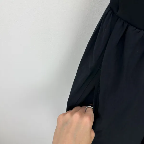 J.Crew Drop Waist Mixy Dress Midi Cotton A Line Retro Minimalist Black Large NWT - Image 7