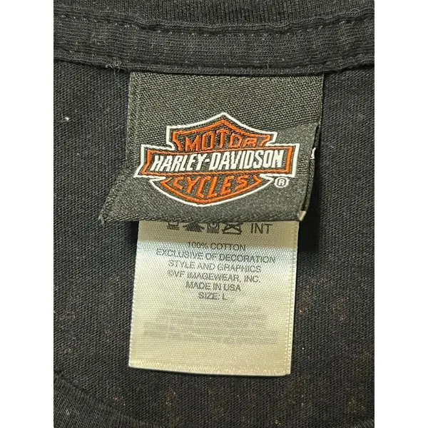 Harley Davidson Black Cowboys Alamo City Women Shirt TX Skull Cotton Sz L NWOT - Image 5