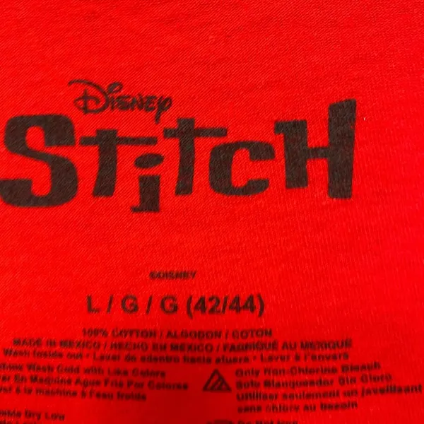 Santa Stitch Ho Ho Ho Lilo & Stitch Christmas Disney Tee L - Image 4