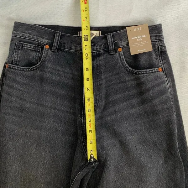 Madewell‎ Super Wide leg Grey Jeans NWT size 27 - Image 8