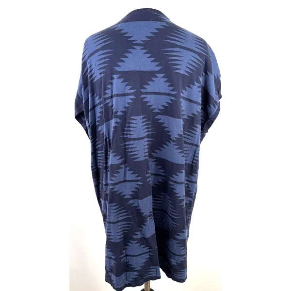 Pendleton Black & Blue Southwestern Aztec Open Cardigan Sweater Size XS - Small - Image 4