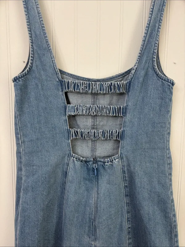 Show Me Your MuMu Steph Mini Dress Women Size Small Blue - Image 3