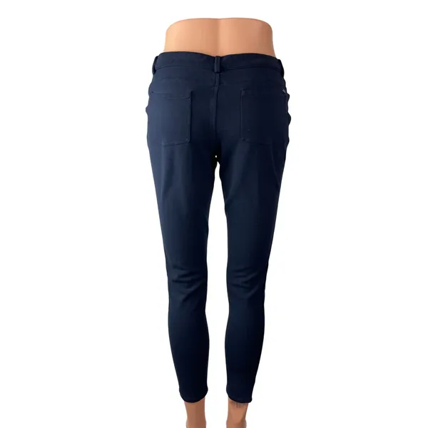 Tommy Hilfiger Women's Navy Blue Mid Rise Slim Skinny Trousers Pants Size S - Image 4