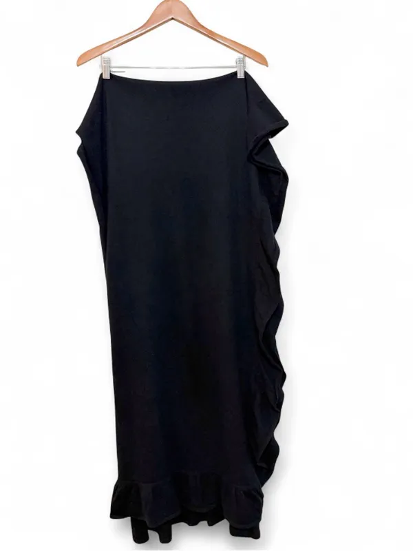 Evelyn Grace Women’s 100% Cashmere Ruffle Shawl Black One Size One Size - Image 9