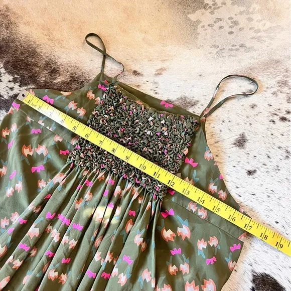 RACHEL COMEY Green Silk Midi Dress Size‎ Small - Image 7