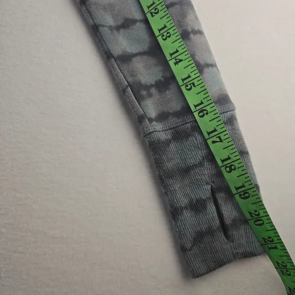 Athleta Coaster Luxe Sweatshirt in Tahiti Minimalist Grey Tie Dye Blue Women's M - Image 11