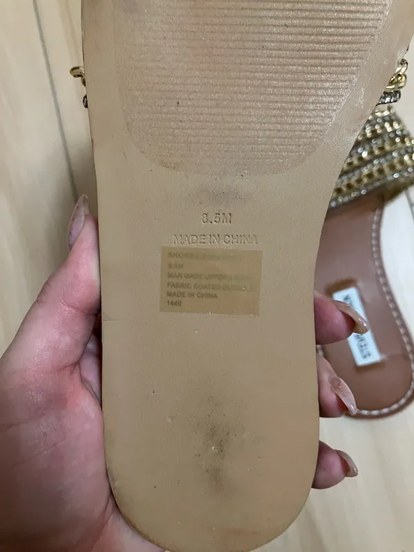 Steve Madden Gold Chain Women's Slide Sandals Size 8.5 - Image 5
