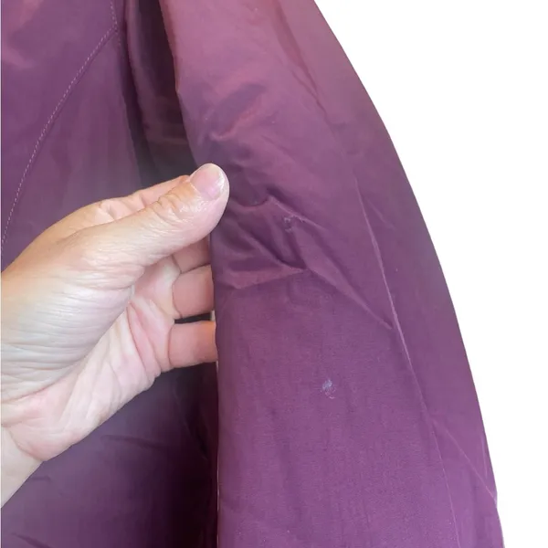 LL Bean Puffer Insulated Fleece Lined Burgundy Winter Coat Womens Size Medium - Image 14