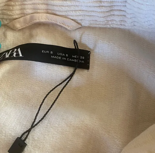 ZARA Beige Corduroy Jacket - Image 4