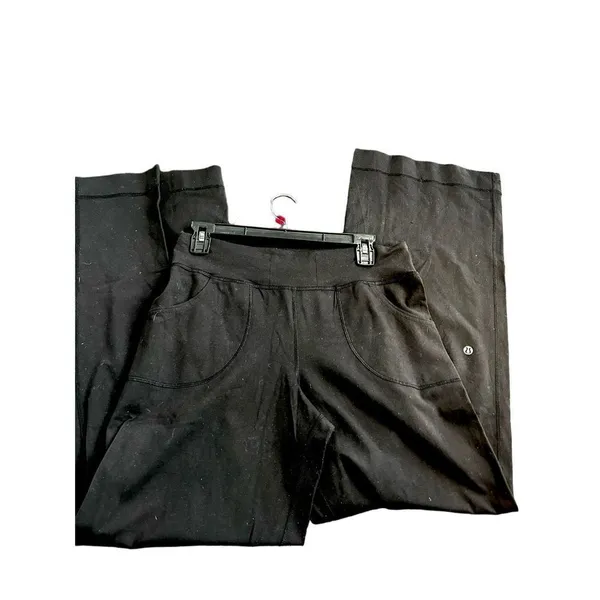 Lululemon stand grounded yoga pants black size 6 -32” in seam lulu long pants m - Image 5