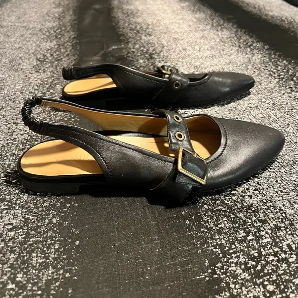 Womens sz 8.5 Vionic Elena Black Pointed Toe Slingback Mary Jane Flats - Image 7