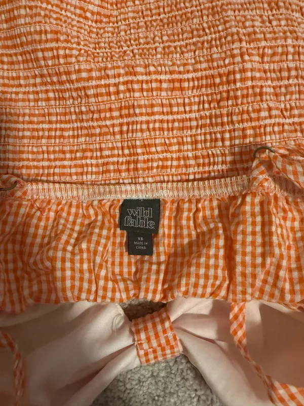 Target Orange Gingham Dress - Image 4