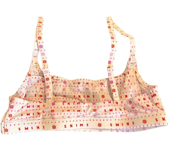 Skims Fits Everybody Scoop Pink Fair Isle Bralette NWOT Size Small - Image 4