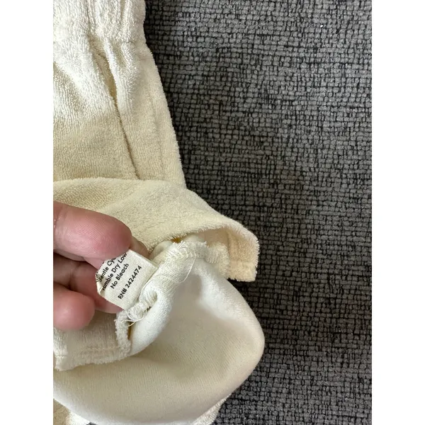 Donni. Terry Henley Shorts size XS Ivory Cream Drawstring Made in USA - Image 10