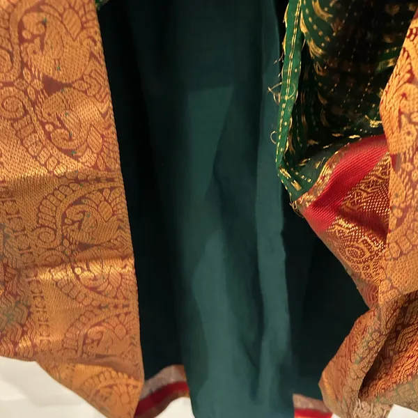 Indian Dress Partywear Green Gold Size S - Image 15