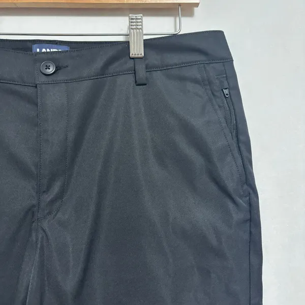 Lands' End Active Chino Shorts‎ Black Stretch OEKO-TEX Technical Golf Travel 12 - Image 2