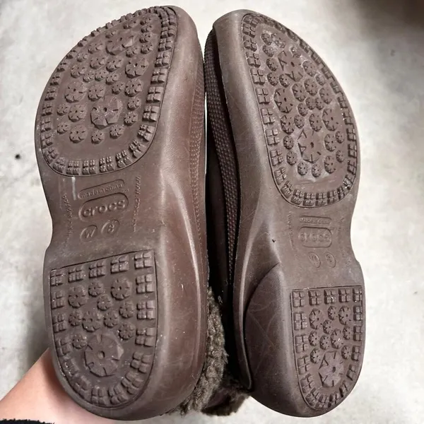 Crocs Nadia Rubber Winter Boots Sherpa Lined Brown Women's Size 8 - Image 4