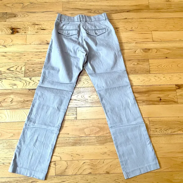 Lee Platinum Label White/Gray Wide Leg Pant Jeans Sz 2M No-gap Waistband - Image 2