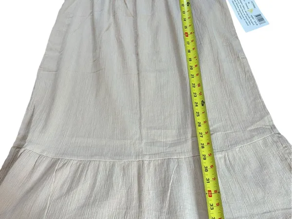 Loungees Cotton Gauzy Mini Tank Dress Beige Womens Size Medium NEW - Image 6