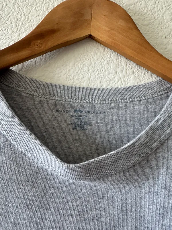 Brandy Melville Grey Baby Tee - Image 3