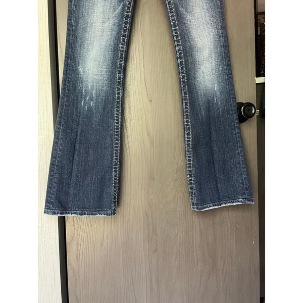 Miss Me Jean Rhinestone Embellished Cross Pocket Low Rise Bootcut 28x31 JP504689 - Image 13