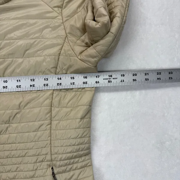 Patagonia Kai Lee Quilted Puffer Coat Lightweight Full Zip Jacket‎ Beige XS READ - Image 5