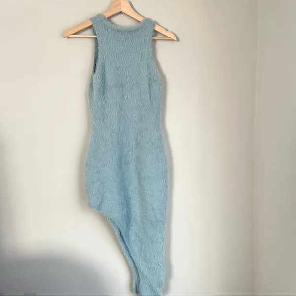BARDOT Revolve The Fluffy Knit Asymmetrical Midi Dress Size XS - Image 6