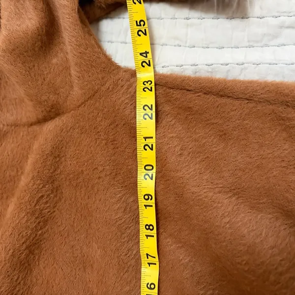 Maeve Anthropologie‎ Cozy Ringer Brown and Pink Fuzzy Sweatshirt Size Medium EUC - Image 7