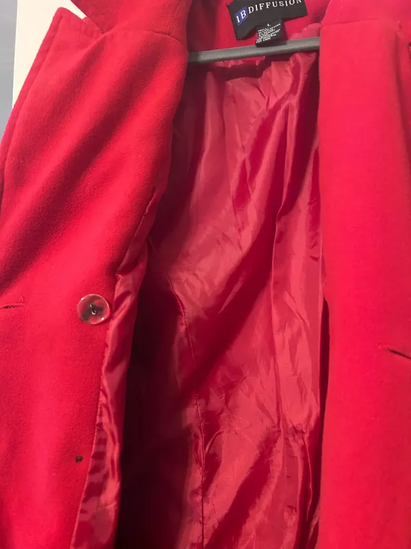 Red IB Diffusion Dress Coat Size L - Image 4