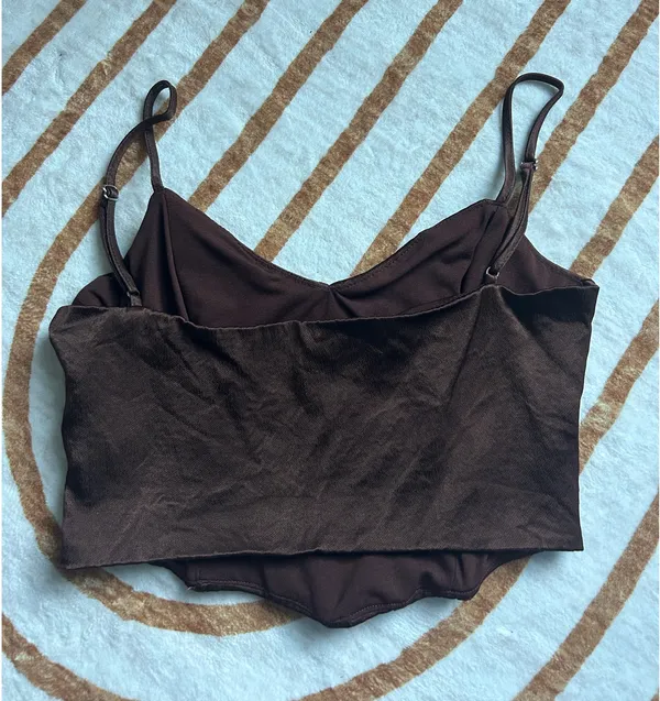 Brown ZARA Corset Top - Image 2