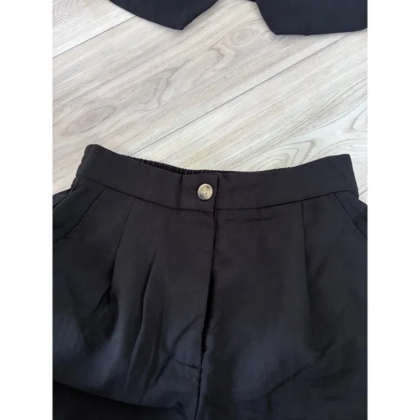 PrettyGarden Women Black 2 Piece Vest and Shorts Set Suit Size XS NWT - Image 2