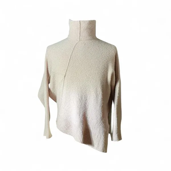 ALLSAINTS Pink Lock Roll Neck Asymmetrical Hem Sweater Womens‎ M - Image 2