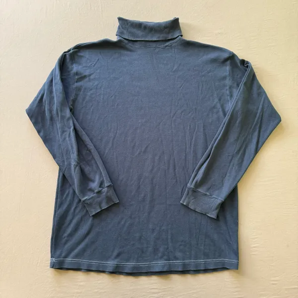 Vintage IDT Long Sleeve Turtleneck Blue Size XL - Image 2