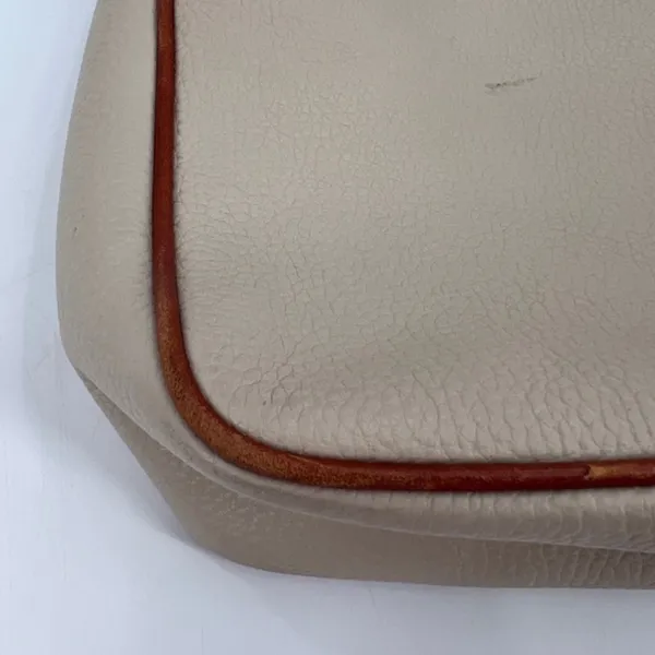 Dooney & Bourke Pebble Grain Leather Shoulder Bag Cream Tan Hobo Purse - Image 8