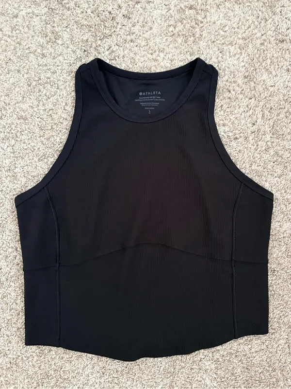 Athleta Salutation Rib Mix Tank Size L black - Image 4
