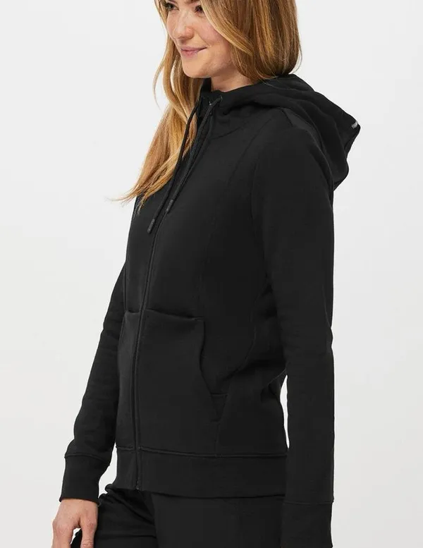 FIGS Black Women's Zip-Up Hoodie - Image 3