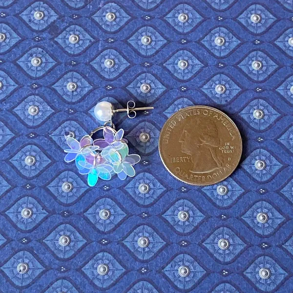 Handmade fairy cute unique style dangle earrings🩵 - Image 7