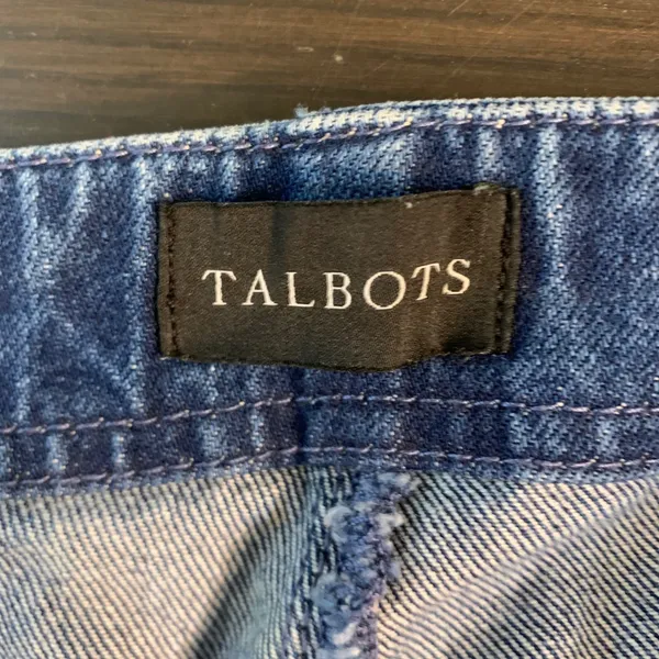 Talbots Wide Leg Crop Jeans Cora Wash Blue Denim Womens 16W High Rise Minimalist - Image 4