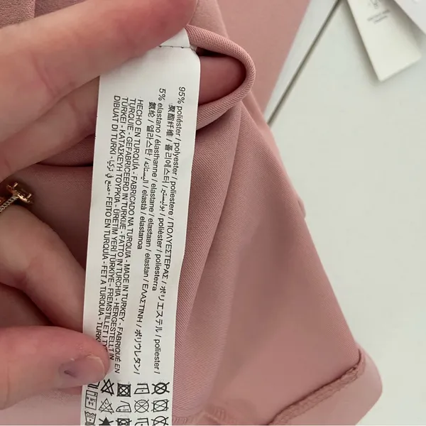 NEW ZARA women’s light‎ pink off shoulder bodycon back slit maxi dress XS - Image 8