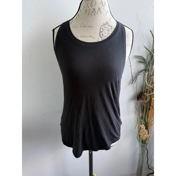 Lululemon Womens Black Racerback Tank Top Keyhole Cutout Activewear Size 4-6‎ - Image 3