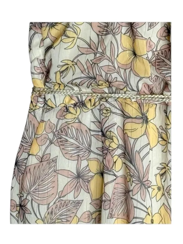 The Jetset Diaries TJD ⚘ Frangipani Maxi Dress ⚘ Gold Print ⚘ Large ⚘ Thigh Slit - Image 8